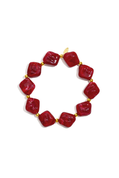 Acryl kralenarmbanden met geometrische vormen, casual, alledaagse, eenvoudige serie, dames sieraden