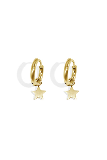 Oorbellen Star Zilver Stainless Steel