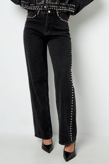 Stylish Black Straight Denim Pants for All Fits