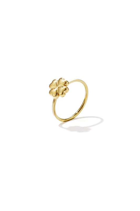 Minimalistische ring klavertje