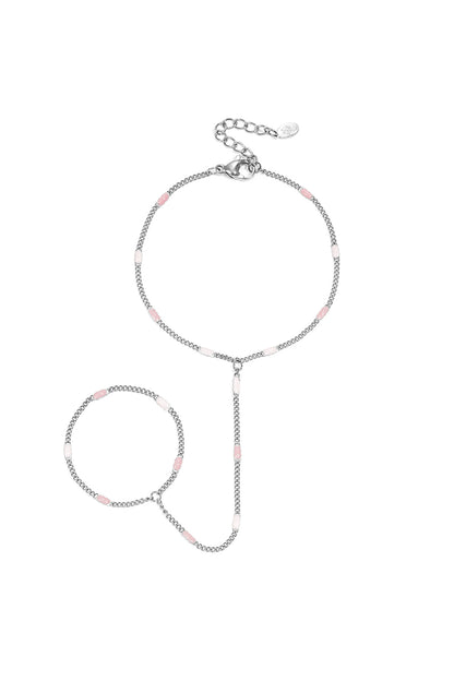 Hand chain met streepjes patroon