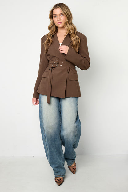 Woven Polyester Fiber Vrouwen Suit Set Elegant Solid Color Fall/Winter