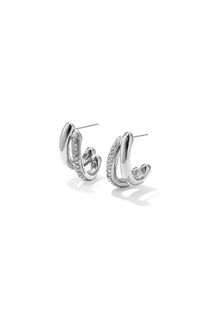 Roestvrijstalen oorknopjes met onregelmatige vorm, eenvoudige, alledaagse serie, dames sieraden
