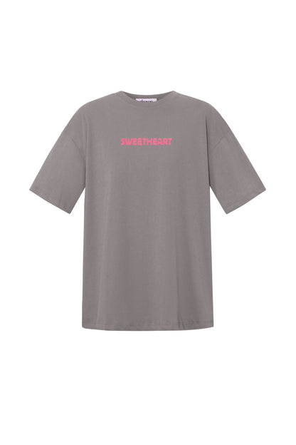 Comfortable All Fit Knitted T-Shirt in Grey & Baby Blue
