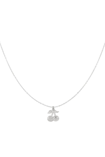 Glitter kersen ketting