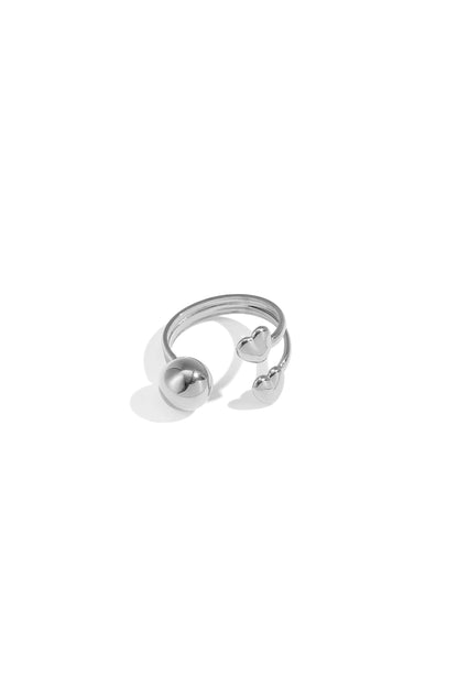 Roestvrijstalen minimalistische ringen Hart Casual Dagelijks Eenvoudig Serie Dames sieraden