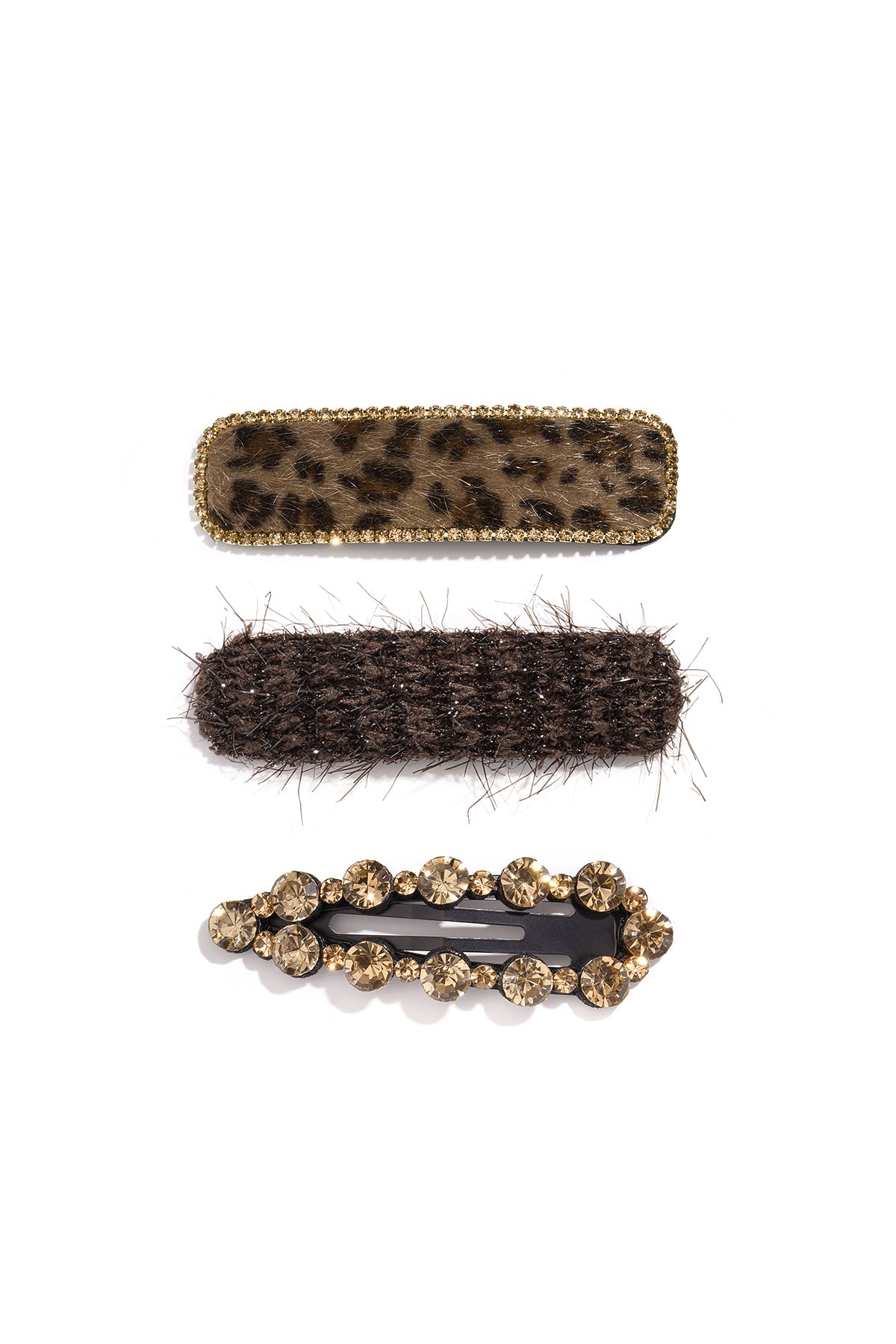 Haarclips met luipaardprint, dagelijkse accessoires van mohair