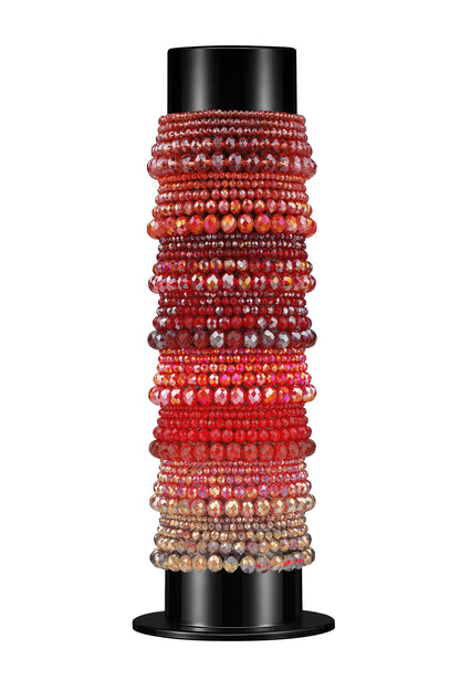 Armbanden display met glaskralen armbanden