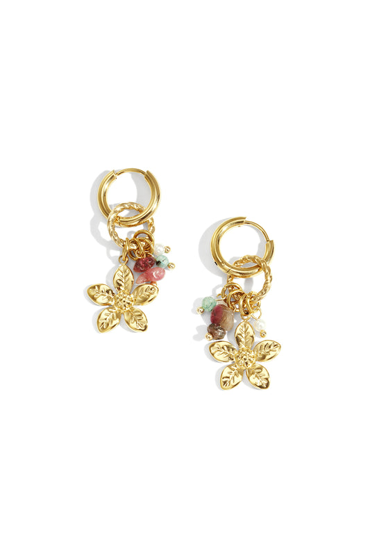 Oorbellen met bloemen, casual, dagelijks, eenvoudig, serie, damessieraden