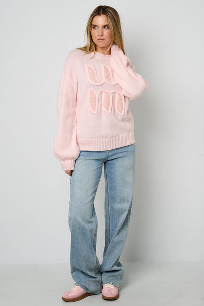 Gebreide Polyestervezel Vrouwen Truien Casual Letters