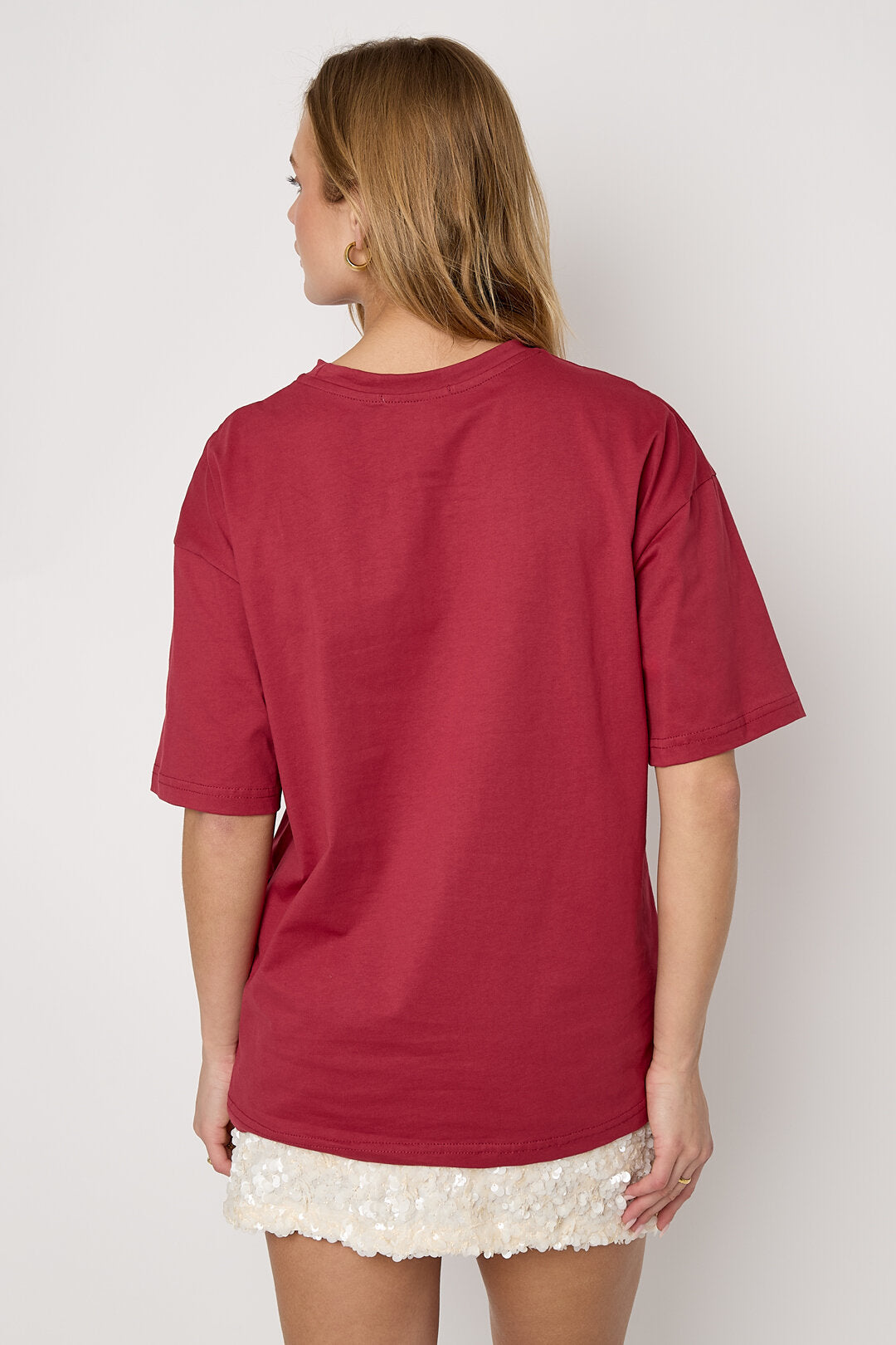 T-shirt met zonovergoten print