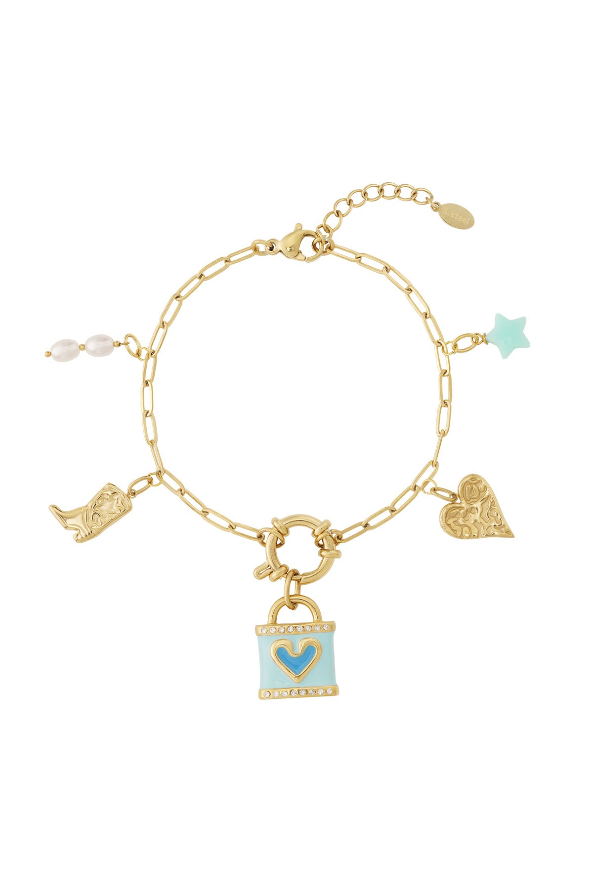Blauwe liefde DIY armband