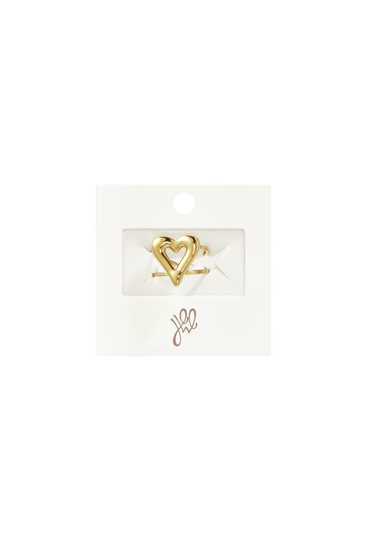 Minimalistische ringen van roestvrij staal met hartvorm, eenvoudige dagelijkse collectie, dames sieraden