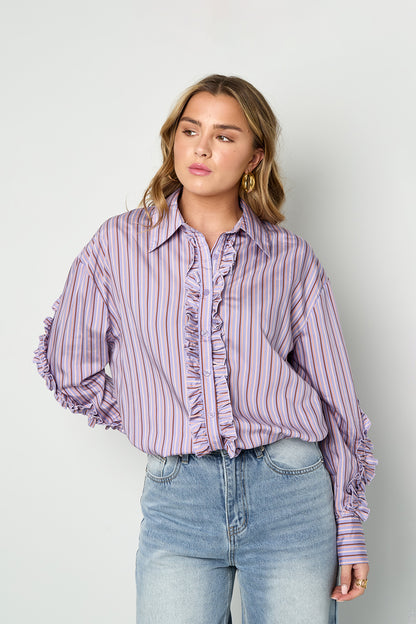 Blouse met ruches