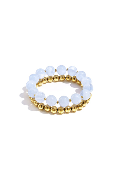 Armbandenset met ronde kralen