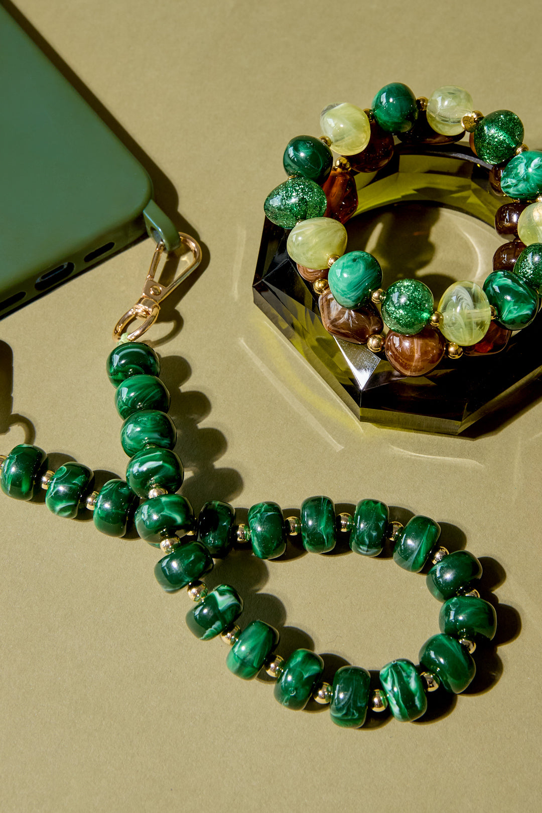 Telefoonketting met kleurverloop, eenvoudig, acryl, dagelijkse accessoires