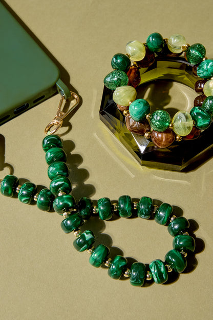Telefoonketting met kleurverloop, eenvoudig, acryl, dagelijkse accessoires
