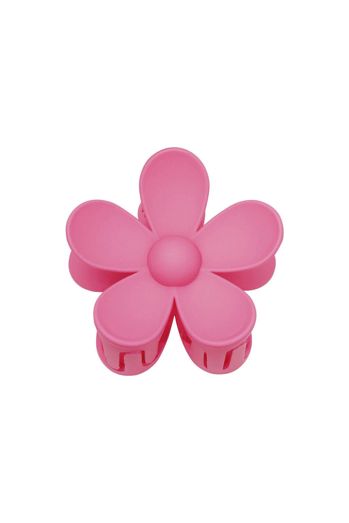 Effen kleur matte madeliefje bloem haarklem fuchsia Resin