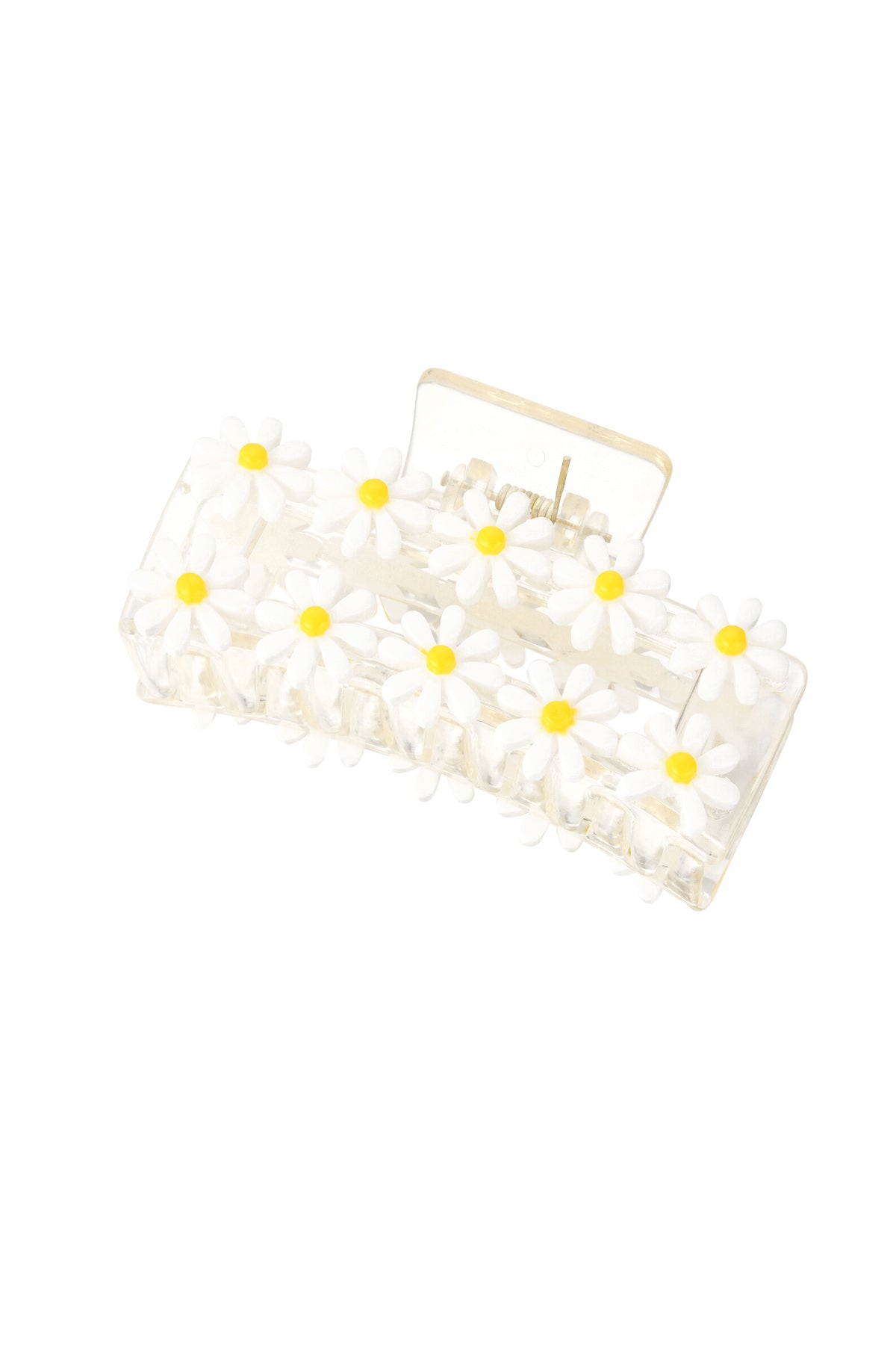 Basic haarclip met witte bloemen