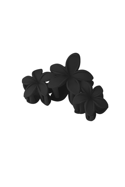 haarclip met grote bloemen - suikerspin roze