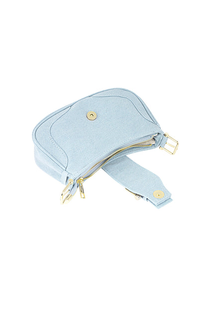 Gekleurde tas met gesp detail