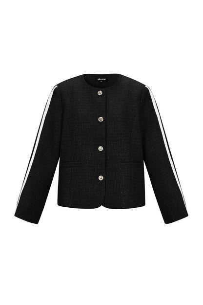 Geweven Polyestervezel Vrouwen Jas Elegant Ruit Herfst/Winter