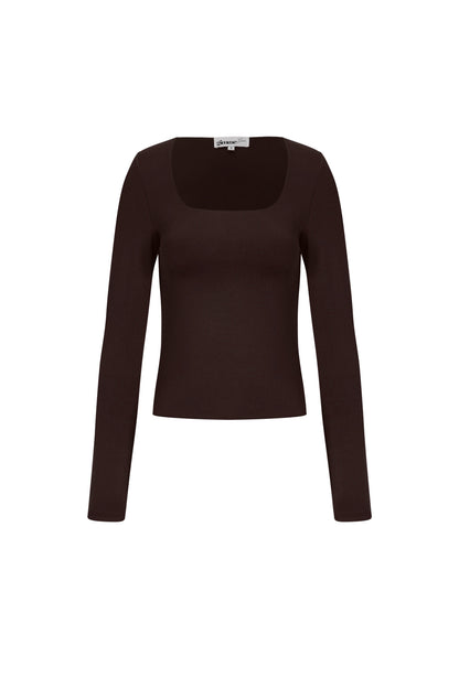 Gebreide Nylon Vrouwen Lange Mouw Top Basis Solide Kleur