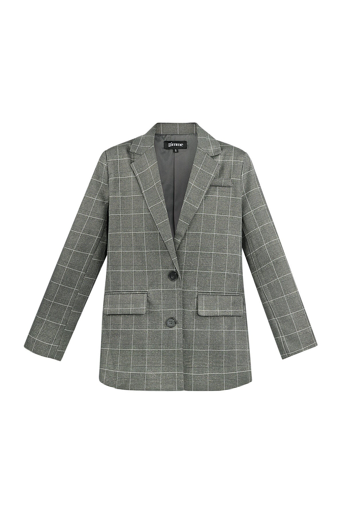 Polyestervezel Vrouwen Suit Set Conservatief Geruit Herfst/Winter