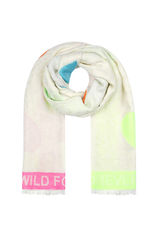 Colorful Print sjaal - multi