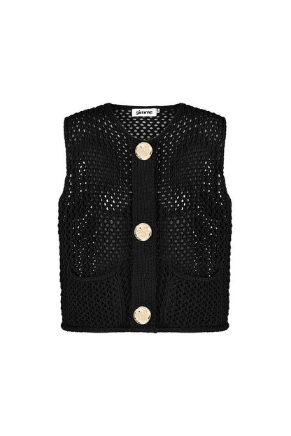Gebreide Polyester Vrouwen Trui Met Openwerk Ontwerp