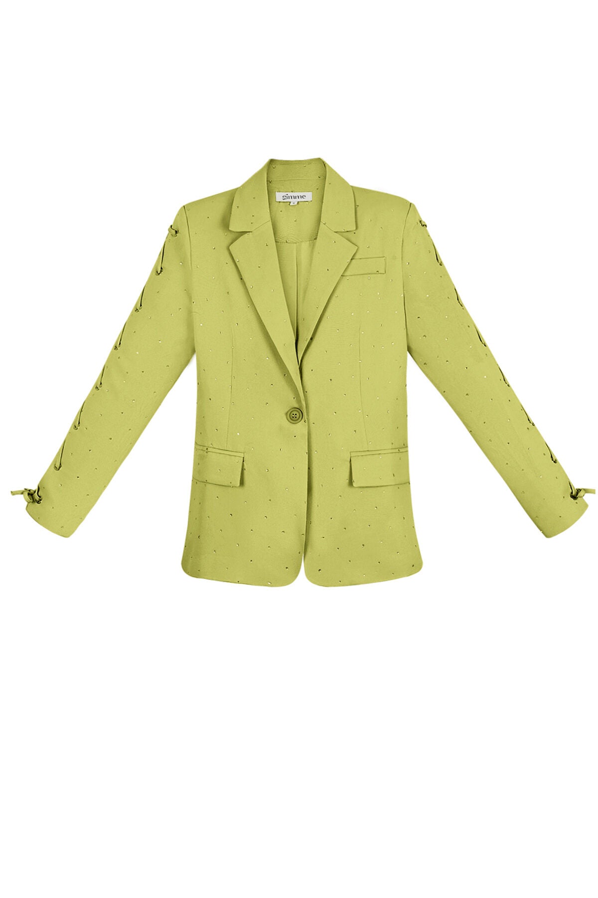 Polyester Vrouwen Jas Set Met Veters Op Mouw
