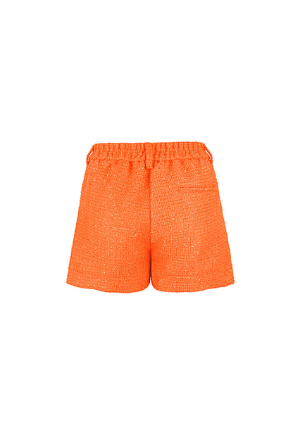 Polyester Vrouwen Shorts Hoge Taille Eenvoudige Kleur