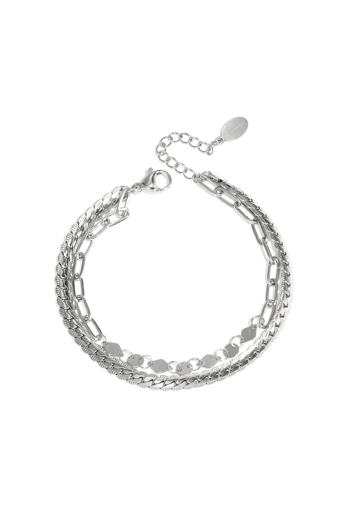 Dubbellaagse armband Stainless Steel