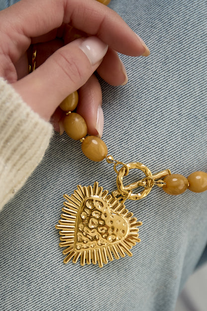 Kralenketting met frontsluitingcharm