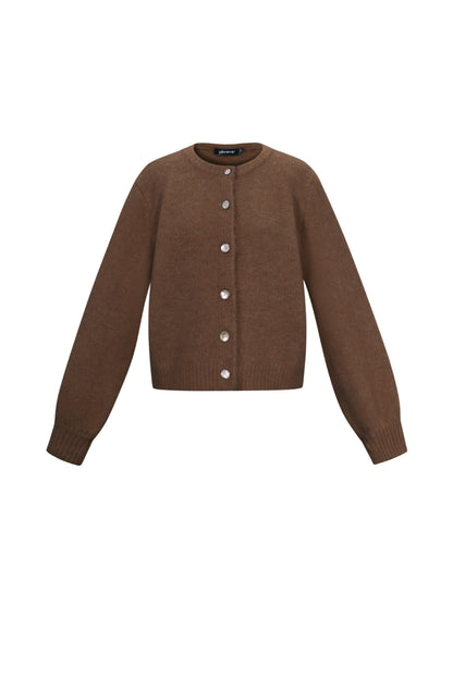 Gebreide Polyestervezel Vrouwen Cardigan Casual Solide Kleur Herfst/Winter