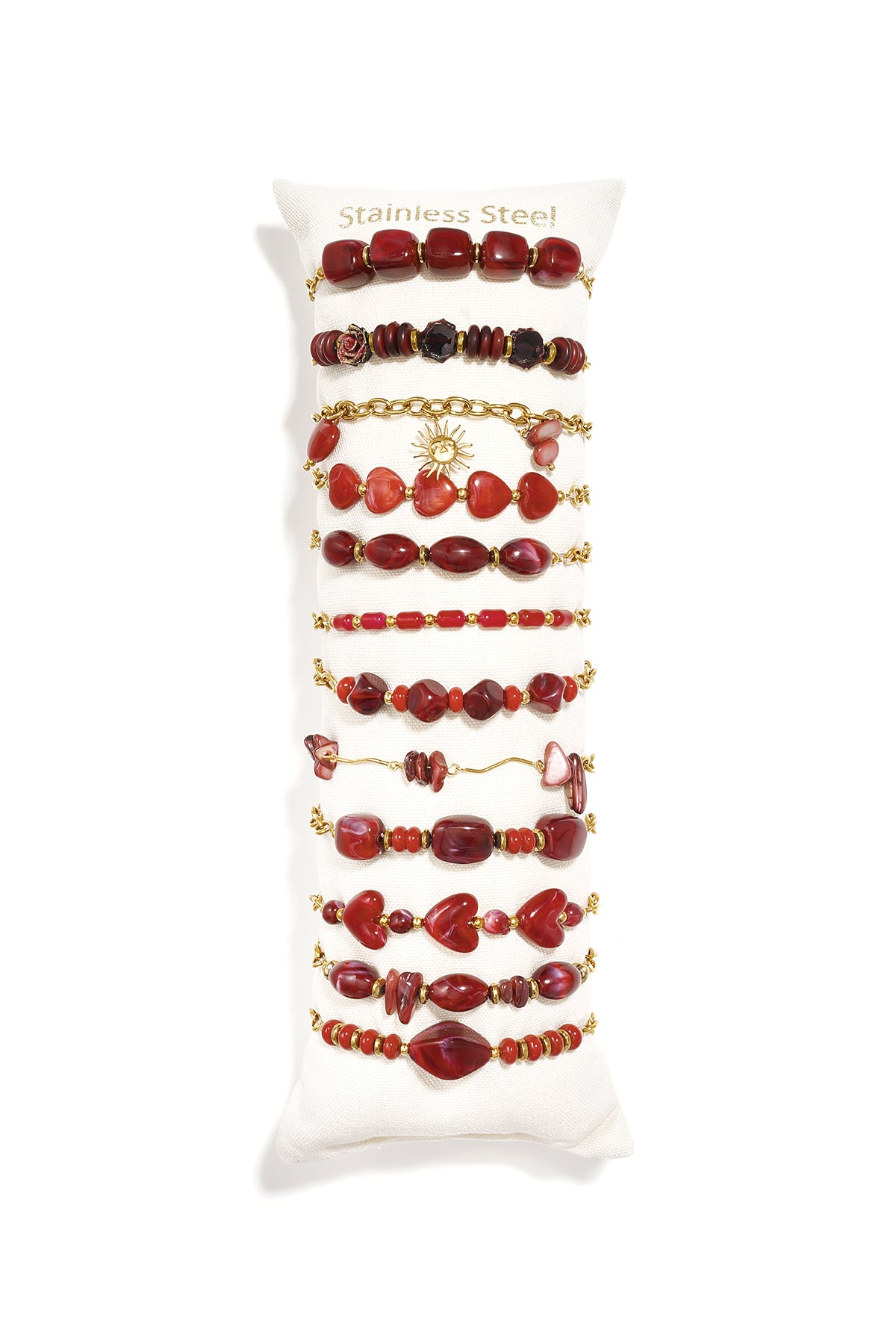Acryl armbanden display set hartvormige eenvoudige, romantische armbanden serie voor dagelijks gebruik dames sieraden