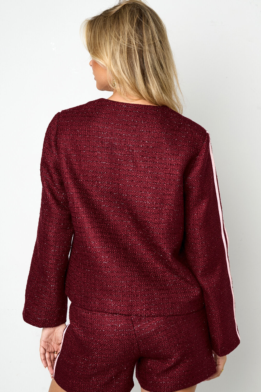 Geweven Polyestervezel Vrouwen Jas Elegant Ruit Herfst/Winter