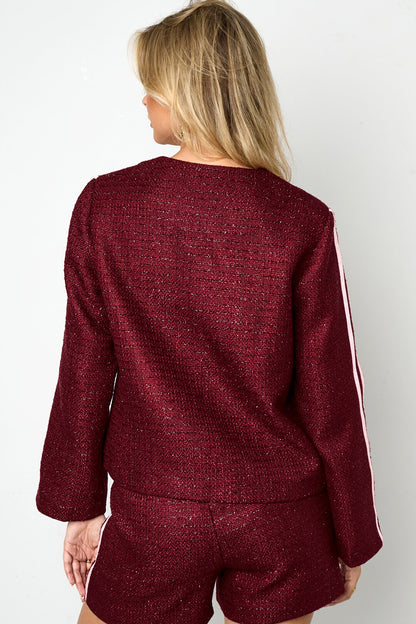 Geweven Polyestervezel Vrouwen Jas Elegant Ruit Herfst/Winter