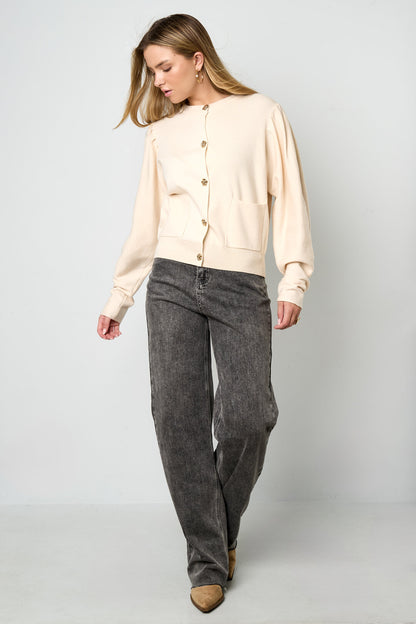 Gebreide Viscose Dames Cardigan Herfst/Winter Casual Solide Kleur