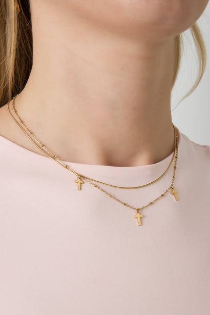   Gelaagde kettingen Kruis Casual Dagelijks Eenvoudig Serie Dames sieraden