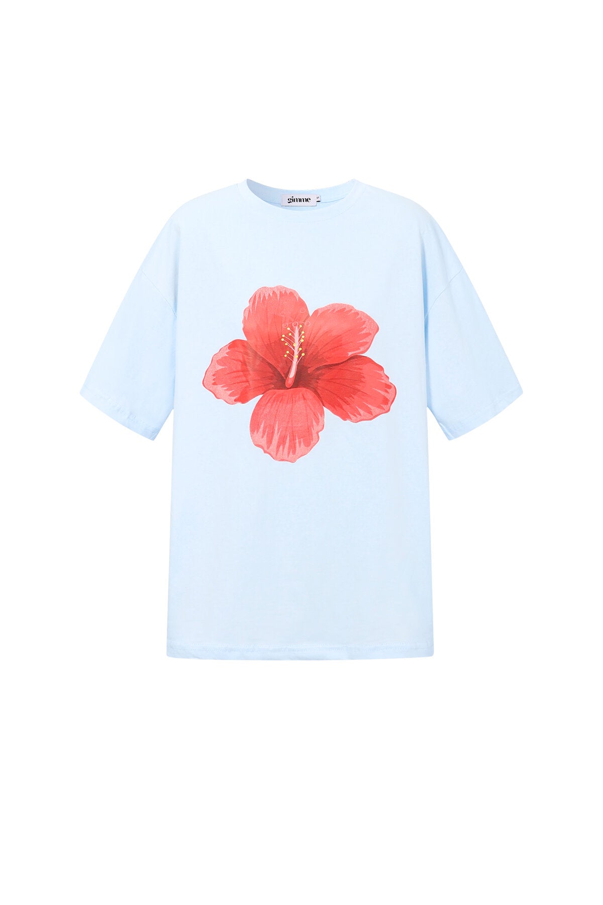 T-shirt met tropische bloemen