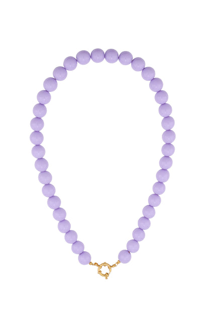 Ketting met kralen en frontsluiting-12mm