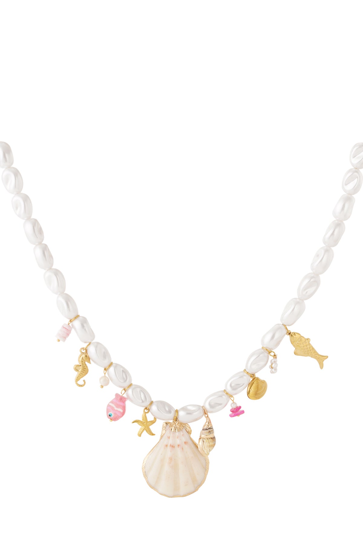 Ketting met schelpparels