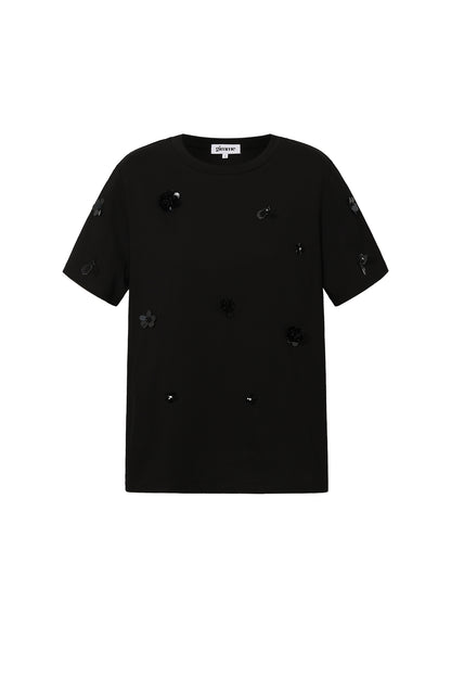 T-shirt met pailletten