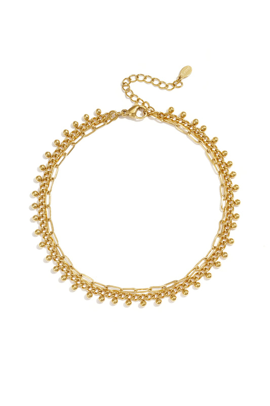 Enkelbandjes van roestvrij staal met schakelketting, casual en eenvoudig, voor dagelijks gebruik, damessieraden.