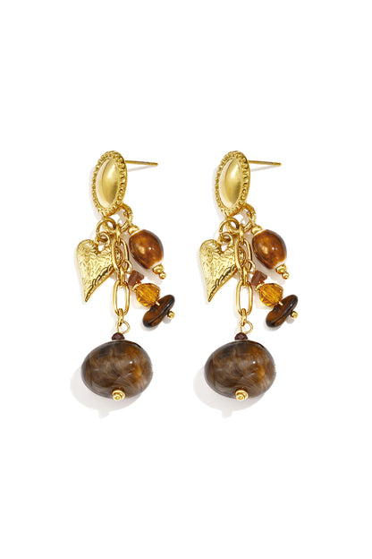 Oorbellen van roestvrij staal met hartjesmotief, casual, dagelijks en romantisch, dames sieraden