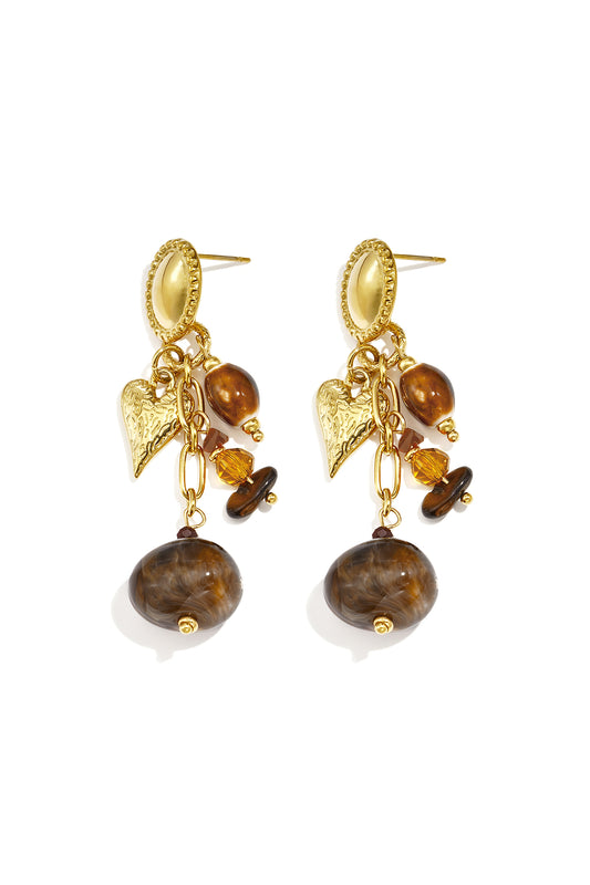 Oorbellen van roestvrij staal met hartjesmotief, casual, dagelijks en romantisch, dames sieraden