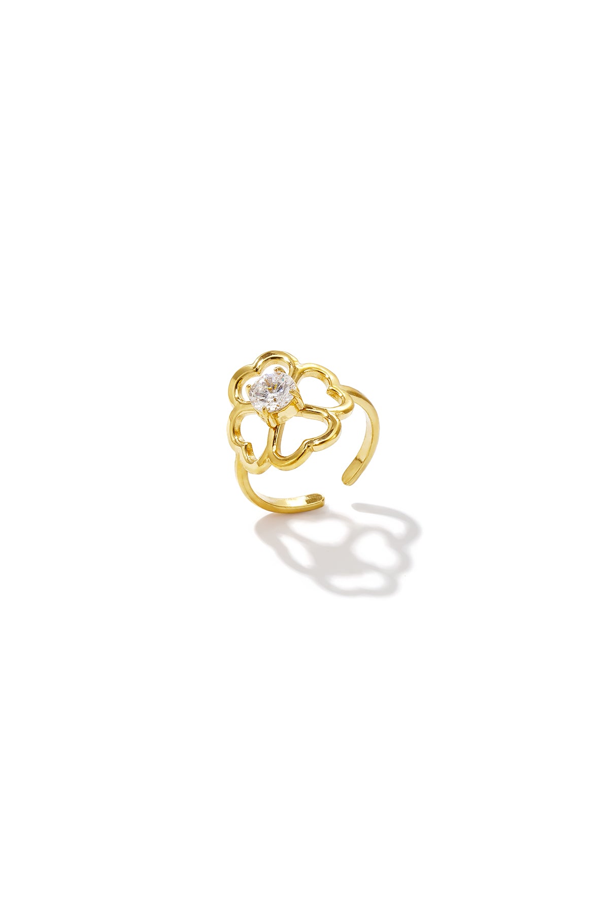 Minimalistische ringen van roestvrij staal met bloemmotief, eenvoudige en alledaagse serie voor dames.