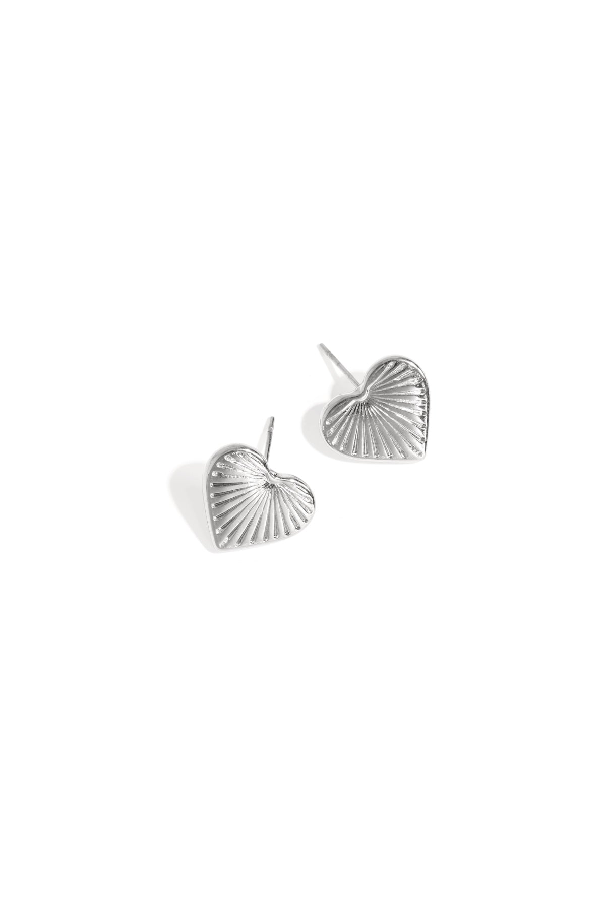 Oorbellen van roestvrij staal met hartjes, Daily Daily Simple Series, damessieraden