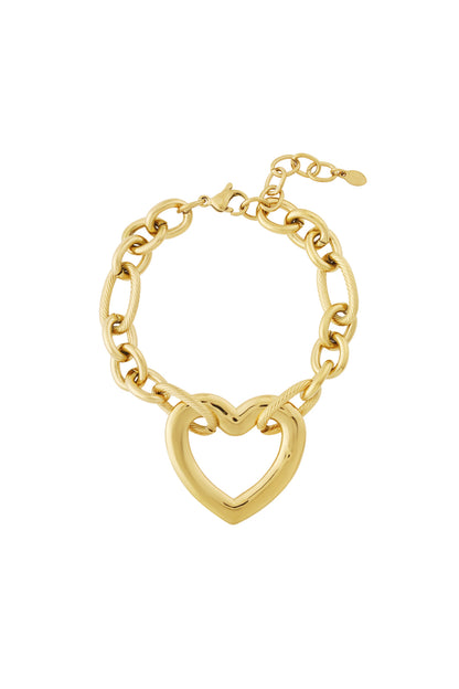 Armband met een ketting van harten